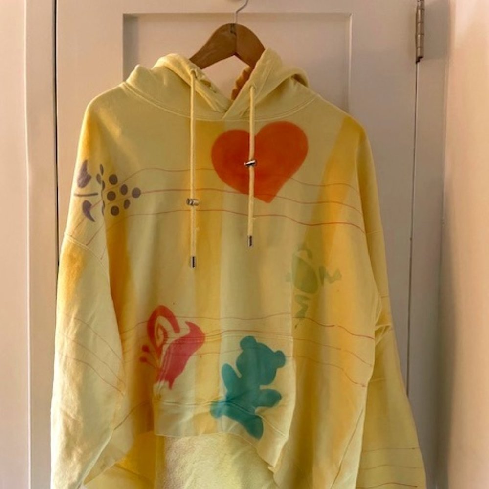 Collina Strada Yellow Graphic Hoodie